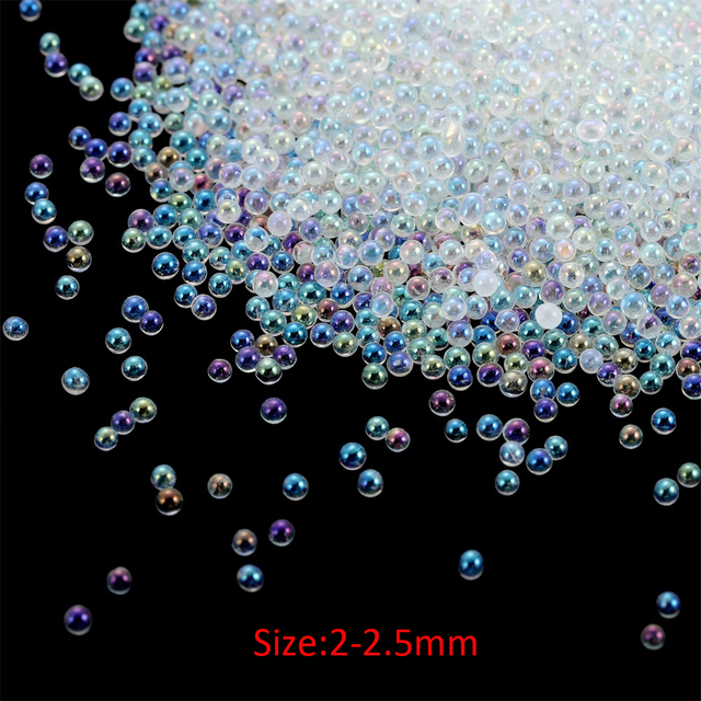 Tiny Crystal Glass Balls Rhinestones For Nails Microbead Caviar Beads Resin Filling for Silicone Mold UV Resin Epoxy Filler