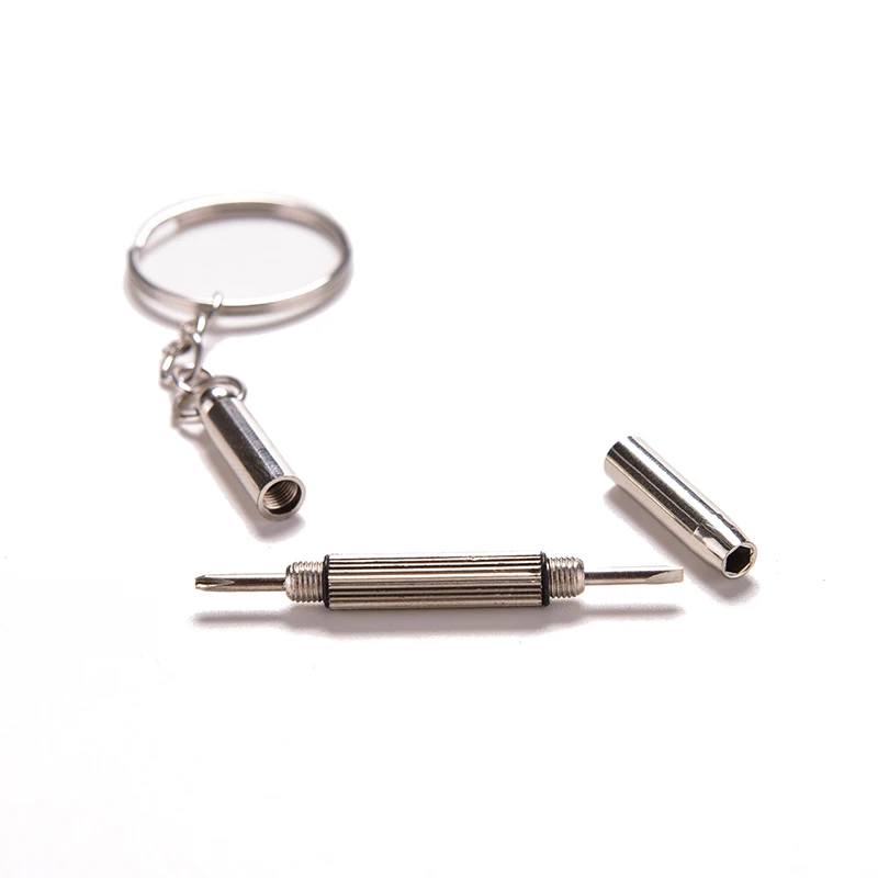 

3 In 1 Mini Multifunction Keychain Ruled Four Glasses Screwdriver Small Tool Combination Mobile Phone Repair Manual