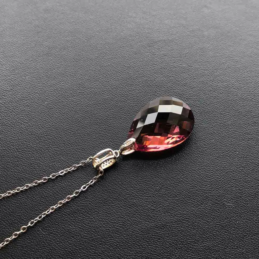 Pear 18*25mm Zultanite Pendant Necklace Sterling 925 Silver Created Sultanite Color Change Fine Jewelry Women Wedding Gift pendant necklace,silver necklace,silver pendant