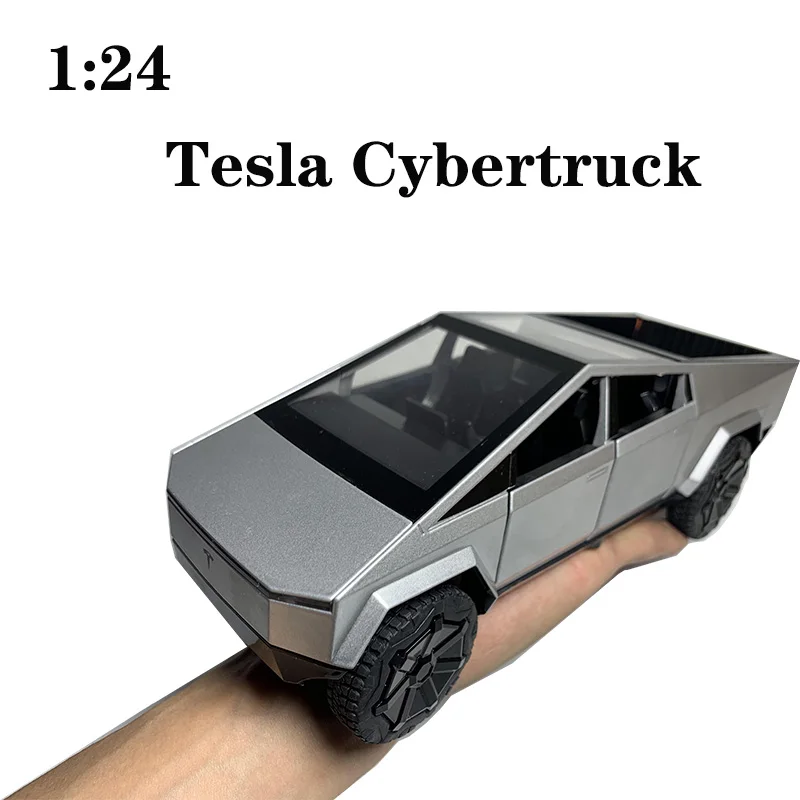 1:24 Tesla Cybertruck Truck Alloy Car Model Diecasts & Toy Vehicles Pickup Toy Car Kid Toys For Children Christmas Gifts Boy Toy