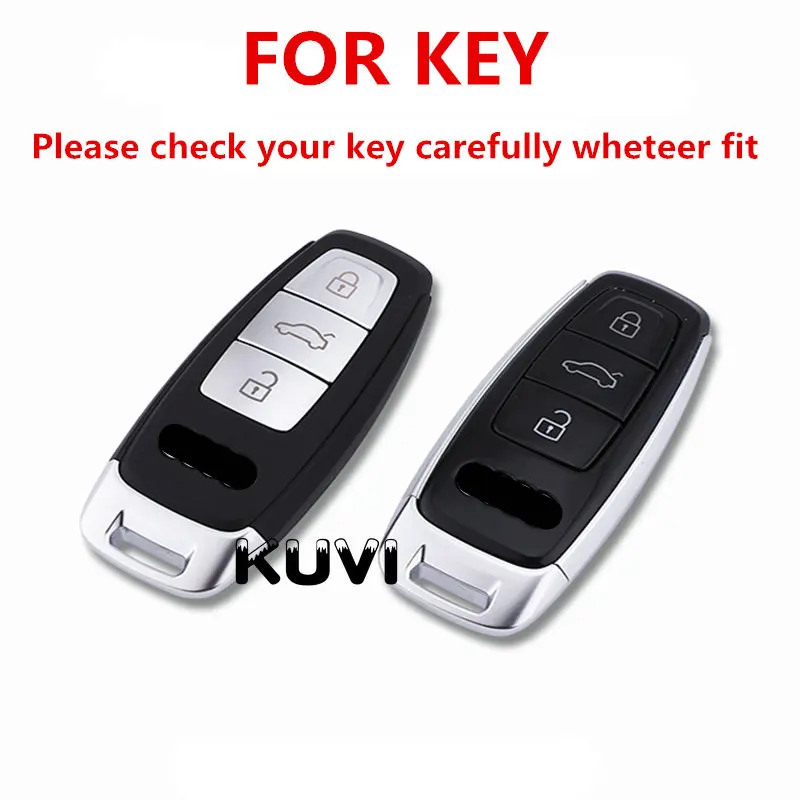 PC+ ТПУ корпусы для ключей зажигания Брелок корпус для Audi A6 C8 A7 A8 чехол для ключей аксессуары для стайлинга автомобилей