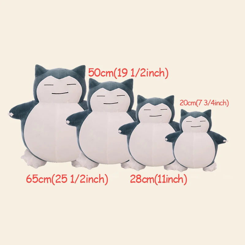 Милые плюшевые игрушки Аниме Snorlax милый мультфильм японская мягкая большая
