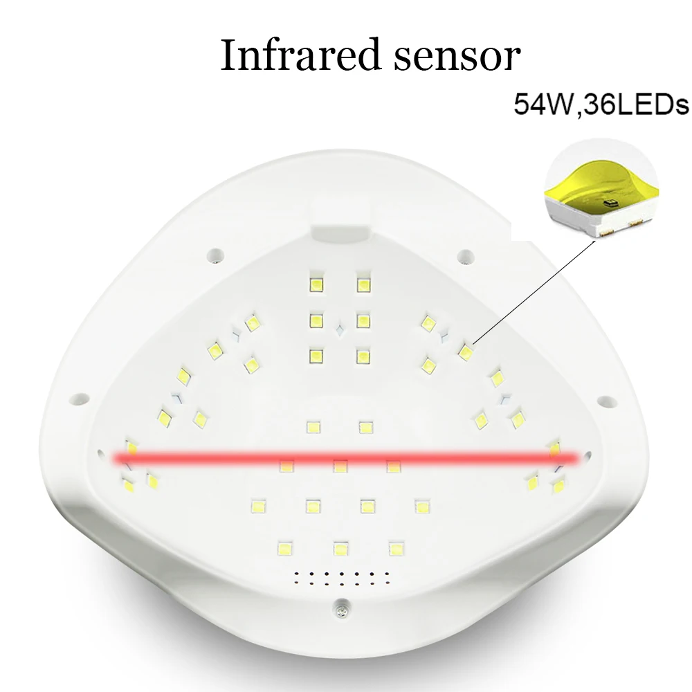 RainSolid ногтей Сушилка для ногтей Светодиодный УФ лампа 48/54 Вт SUNX лампа для маникюра ЖК-дисплей Дисплей сушки всех видов Гель-лак для ногтей инструменты для ногтей
