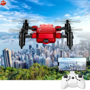 

WiFi FPV Foldable Radio Control RC Drone Boy Gift 2.4G Pressure Attitude Hold Hover Trajectory Flight APP Control RC Helicopter