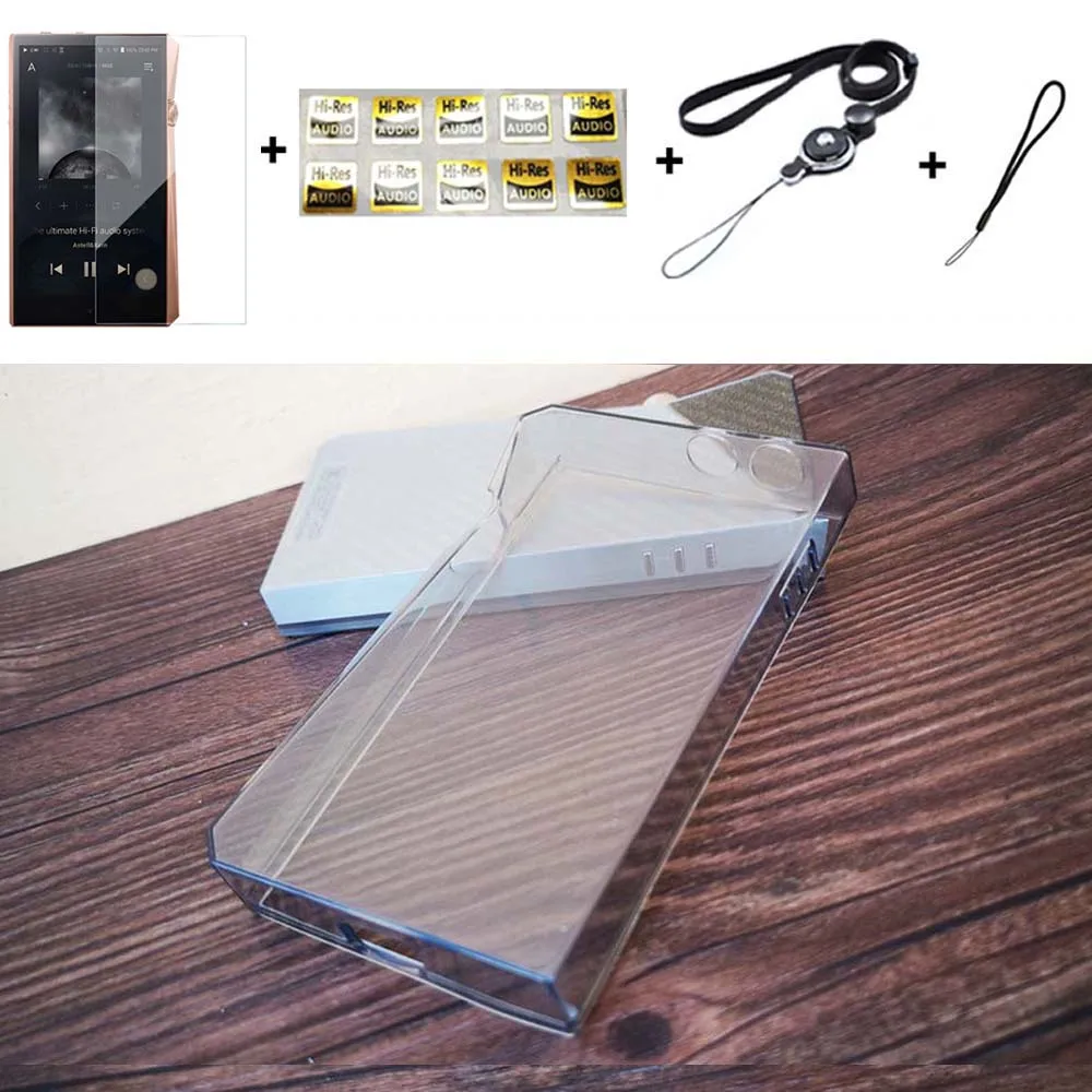 Clear black Мягкий прозрачный чехол из ТПУ с прозрачным покрытием для Iriver Astell& Kern SP2000 с защитой переднего экрана из закаленного стекла - Цвет: Clear black