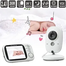 Видео Видеоняни и радионяни с Камера 3,2 дюймов ЖК-дисплей Экран Беспроводной Детский фотоаппарат Ночное видение 2-Way Talk Температура мониторинга колыбельных