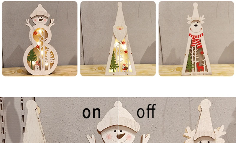 Милая деревянная подвесная Елочная игрушка украшения деревянный дом Светодиодная лампа праздничный деревянный декор светящийся кулон Рождественская сцена