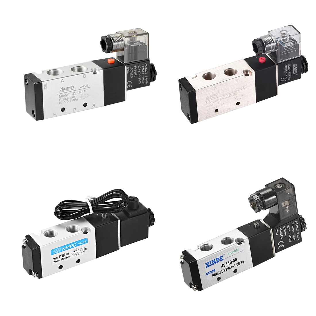 Uxcell 1 шт. Соленоидный клапан Пневматический воздушный электрические Управление 5 Путь 2 Позиция 0,125/0,25/0,375 дюйма PT с красный/зеленый светодиодный светильник