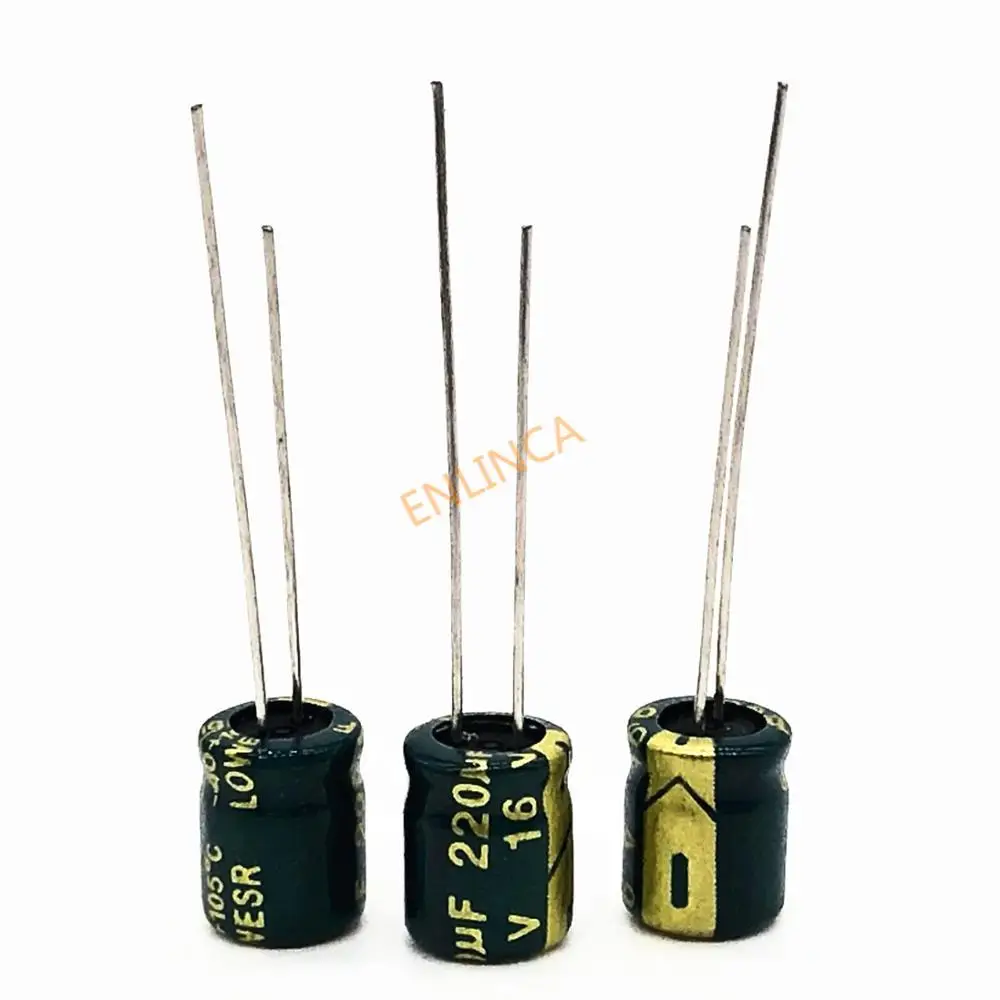 60pieces 16V 220UF 6*7 high frequency low impedance aluminum electrolytic capacitor 220uf 16v 20% | Электронные компоненты и