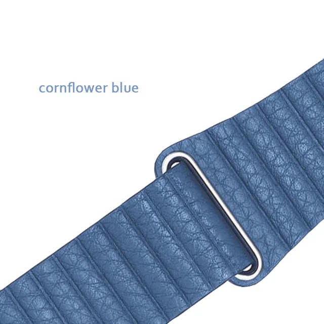Современный ремешок с пряжкой для apple watch 44 мм 40 мм iwatch 42 мм 38 мм браслет из натуральной кожи ремень для apple watch 5 4 3 2 1 - Цвет ремешка: cornflower blue