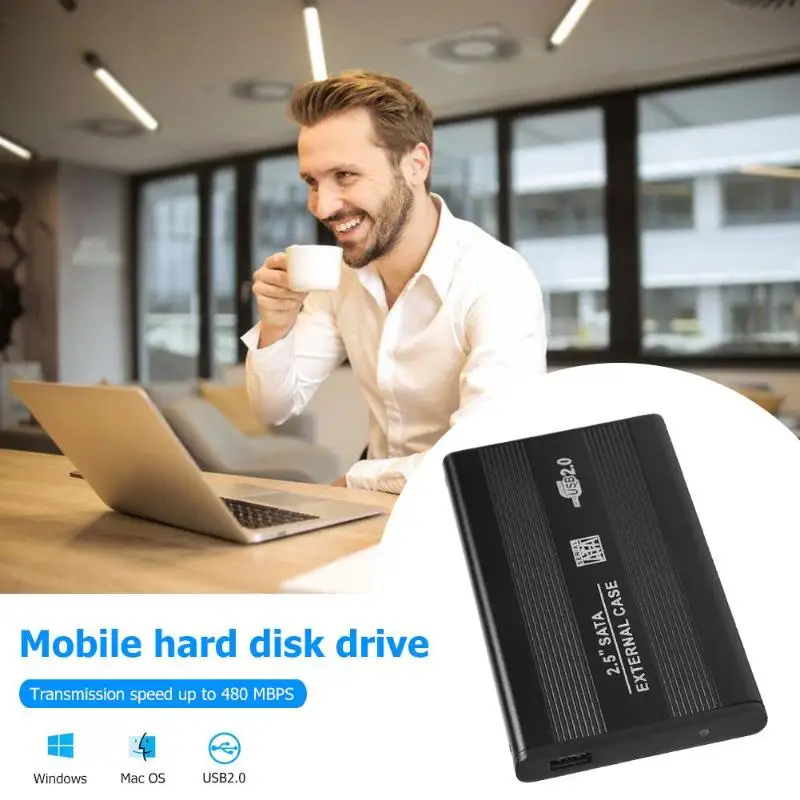 2," USB2.0 SATA жесткий диск Корпус алюминиевый сплав HDD коробка 480 Мбит внешний жесткий диск Корпус для ноутбука 2,5 дюймов HDD SDD чехол