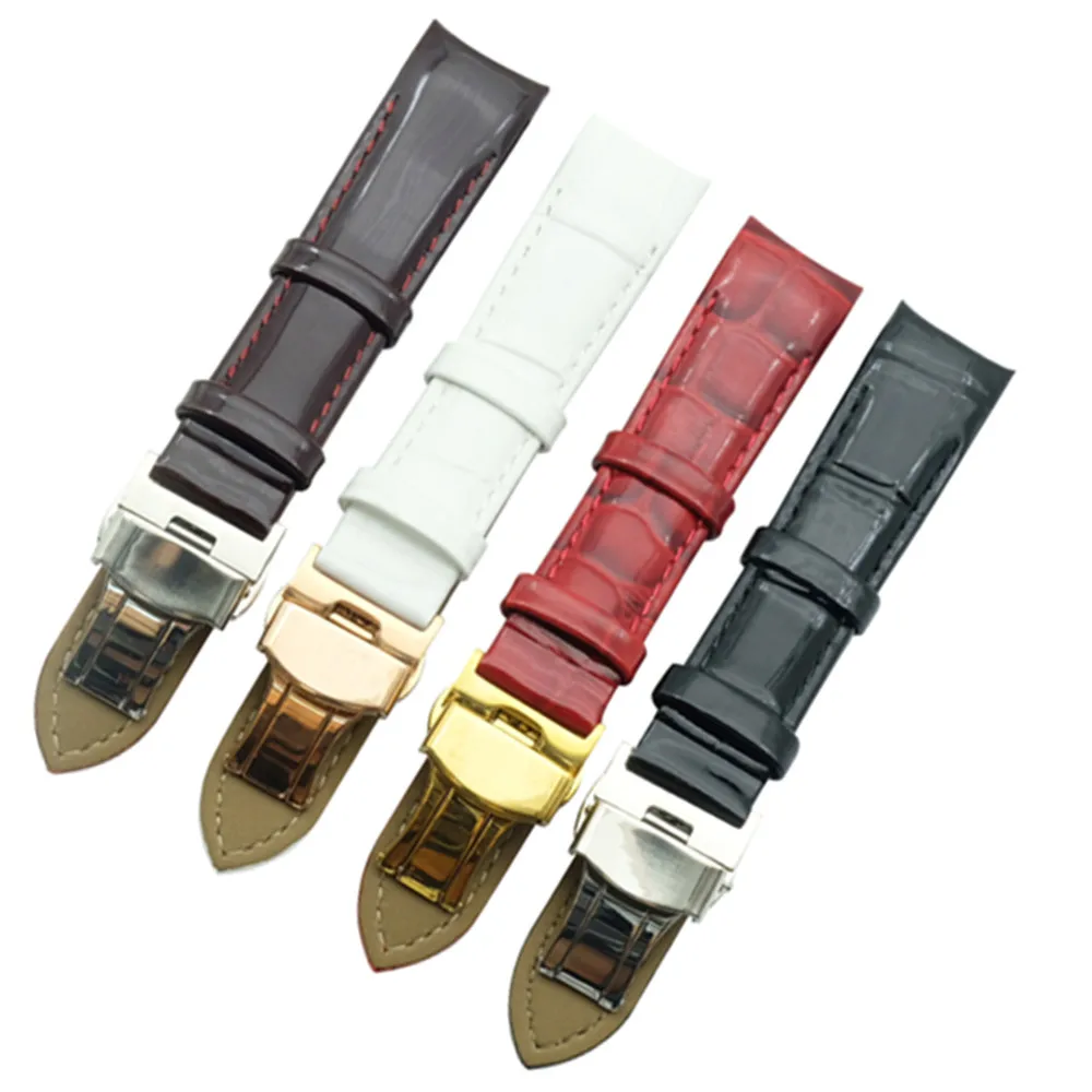 Ремешок для часов из натуральной кожи и складная застежка 18 мм Tissot T035210A T035207