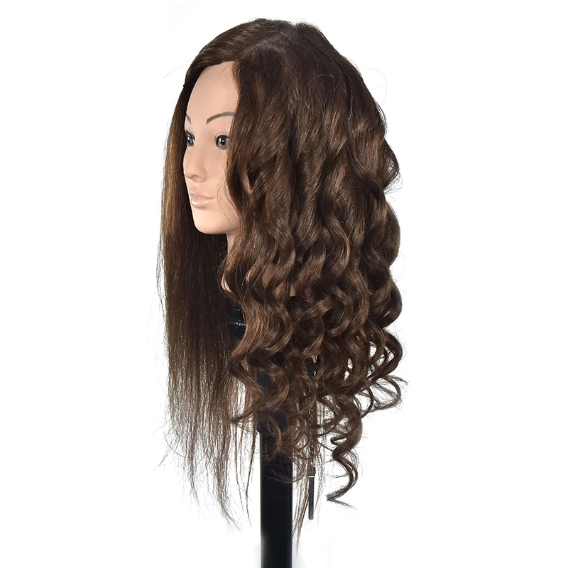 Голова манекена парикмахерской с 60% натуральными волосами для причесок