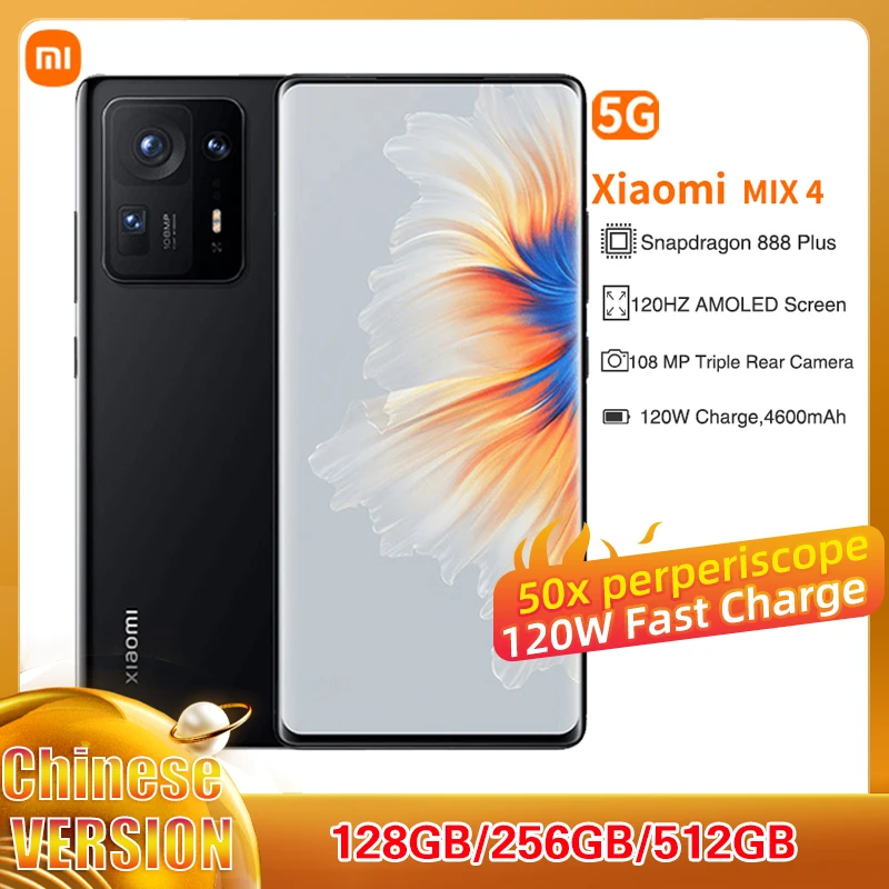 Xiaomi Mi Mix 4 смартфон с 5 5-дюймовым дисплеем восьмиядерным процессором Snapdragon 256 ОЗУ 12