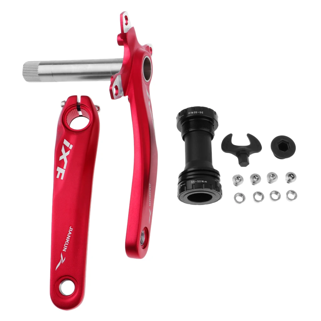 Mountain Bike Crank Arm Set with Bottom Bracket and Chainring Bolts