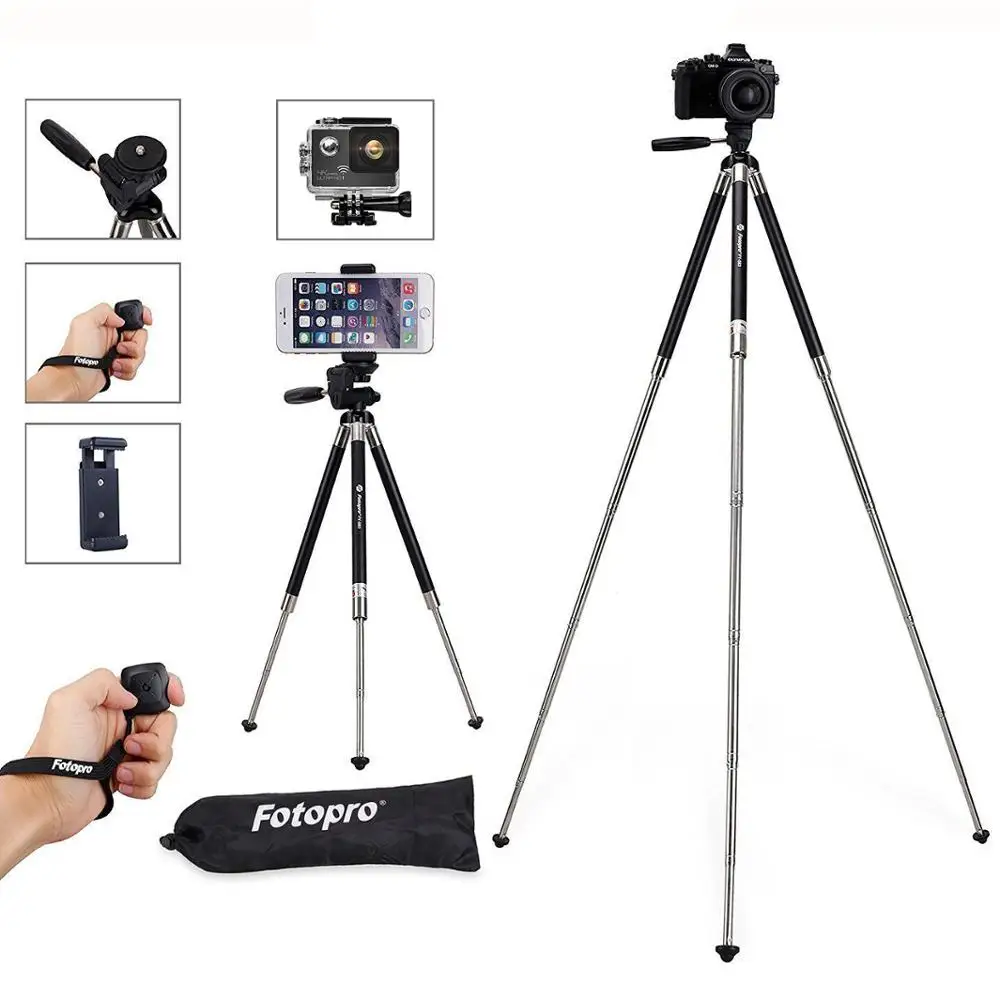 Colorful Professional Tirpod for Phone Camera Fashionable Aluminum Foldable Mini Tripod for Canon Nikon Bluetooth Remote Control