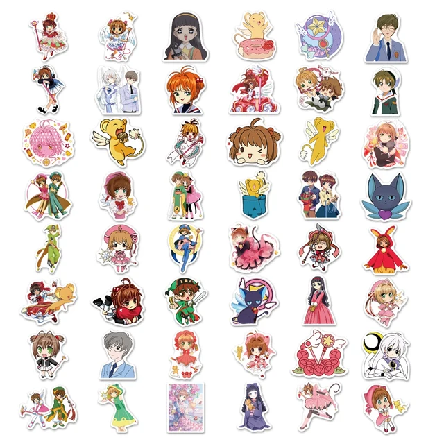  100pcs Kawaii Anime Lovely Stickers Girl Stickers Card Captor  Sakura Stickers : Toys & Games