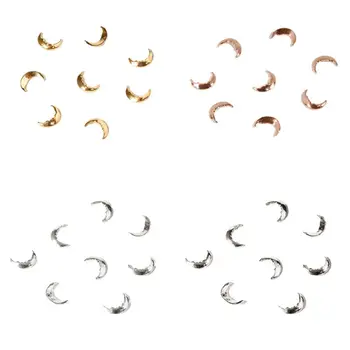

100Pcs/Pack Alloy Moon 3D Nail Stickers Nails Art Jewelry Decorations DIY Accessories