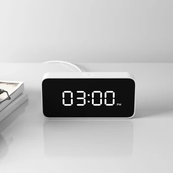 Xiao mi Xiaoai умный будильник Голосовая трансляция ABS Настольный Dersktop часы Автоматическая яркость времени mi Home App - Цвет: Smart clock 1pcs