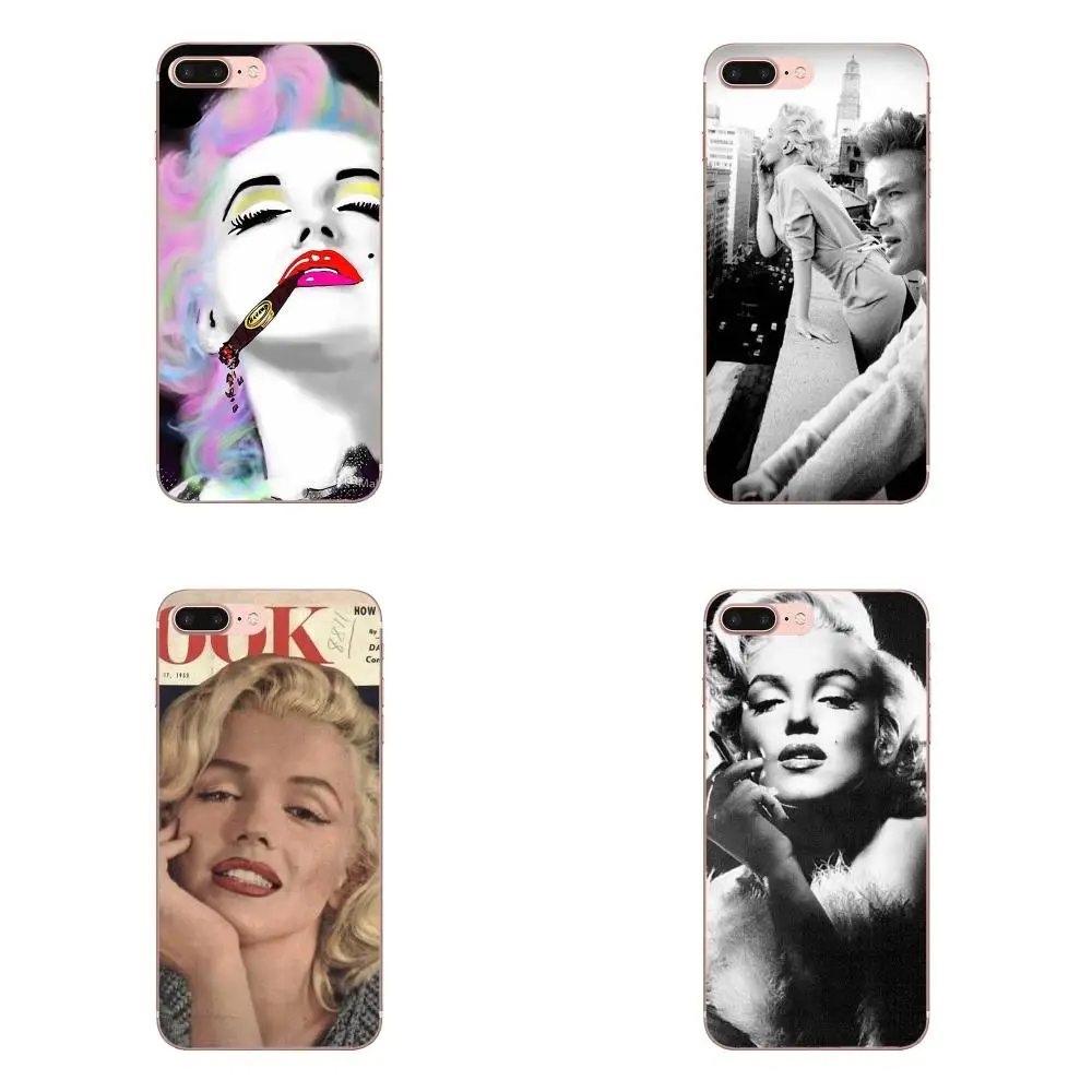 Marilyn Monroe Smoking For Samsung Galaxy A10 A20 A20E A3 A40 A5 A50 A7 J1 J3 J4 J5 J6 J7 2016 2017 2018 TPU Phone Capa | Мобильные