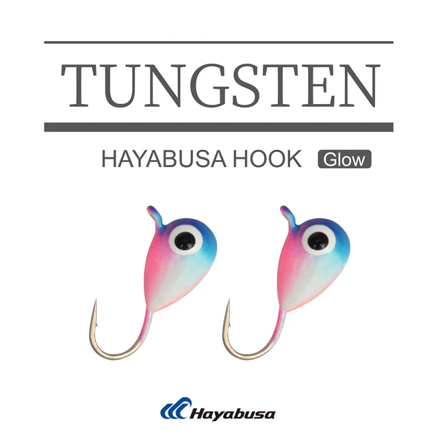 MUUNN 10pc 0.5g-1.85g Multicolor Glow Tungsten Ice Fishing Jig Head,3.2mm/4mm/5mm,Hayabusa Hook Winter Ice Fishing Bait TDIJ-HP29