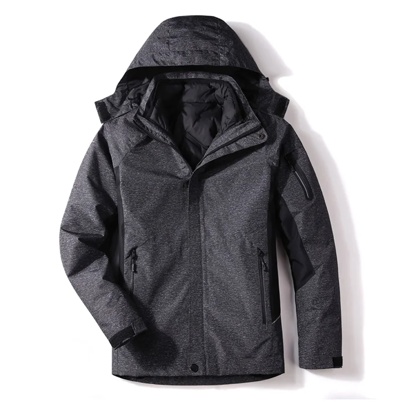 Женская водонепроницаемая горнолыжная куртка для пеших прогулок, теплая, плюс размер, хлопок, лыжная одежда, уличная Сноубордическая куртка, ветрозащитное зимнее пальто, бренд - Цвет: Micai dark gray