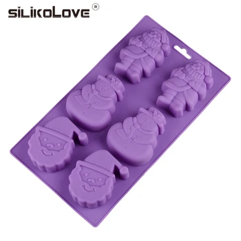 

Santa Claus With Snowman Shape Silicone Cake Mold 3d Cake Decorating Bakeware For Chiffon Mousse Pastry Dessert Moulds