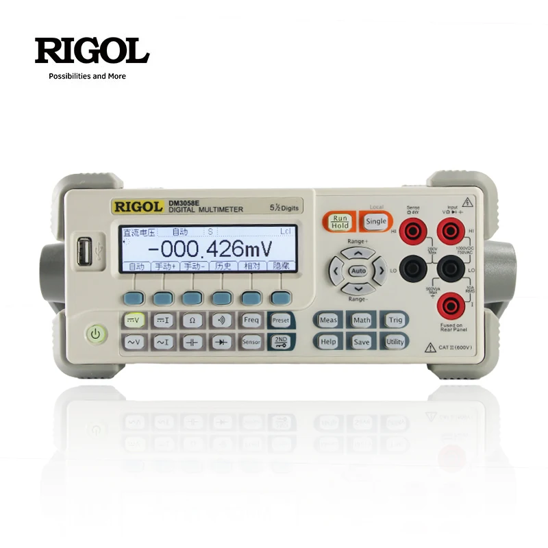

RIGOL DM3058E Real 5 1/2 Digits Readings Resolution True-RMS AC Voltage Current Bench-top Dual Display Digital Multimeter