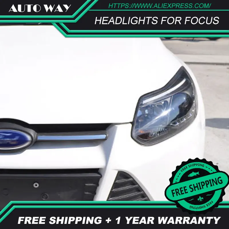 Автомобильный Стайлинг чехол для Ford focus головной светильник s 2012- Ford focus головной светильник светодиодный светильник бар DRL Q5 bi xenon объектив h7 xenon