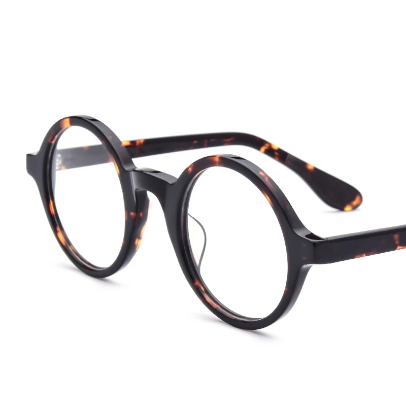 

Acetate Round Glasses Frame Men Women Clear Optical Prescription Spectacle Frames Retro Vintage Transparent Eyeglasses Eyewear