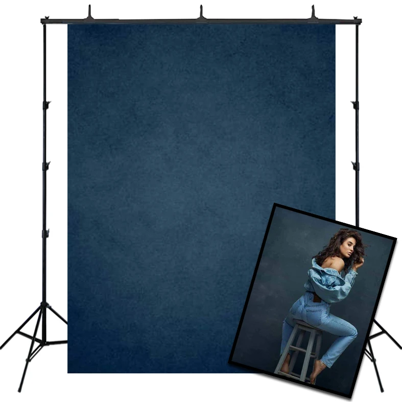 

Cotton Cloth Backdrops Christmas Dancing Photography Background Solid Deep Navy Backdrop Model Portrait Photo Studio Booth Favor
