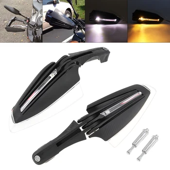 

2pcs Motorcycle Universal Anti-fall Handguard Off-road Vehicle Front Windshield with Turn Signal Motorcycle Anti-fall Handguard