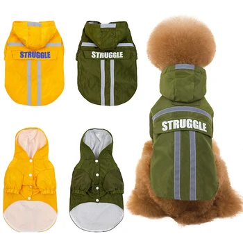 

Pet small Dog Raincoat Waterproof Puppy Dog Clothes Outdoor Coat Rain Jacket Reflective Medium dog poncho Rain Breathable mesh