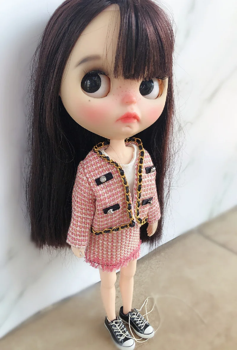 Кукла Blyth одежда с длинным рукавом пальто + футболка юбка для OB24 Azone платье 1/6 кукла