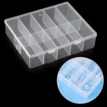 

Nail Art Storage Box Rhinestones Accessories Nail Storage Case Fake Nail Tips Organizer Box Empty Container Case Nail Foil Case