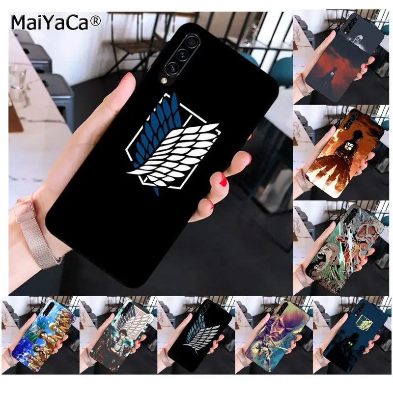 MaiYaCa Anime Japanese attack on Titan Pattern TPU Soft Phone Case for Samsung A10 20s 71 51 10s 20 40 50 70 A9 2018 | Мобильные