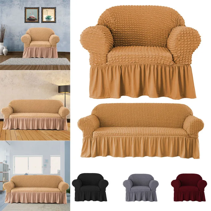 High Elastic Sofa Cover All-Protection Solid Color Non-slip Universal Fabric Sofa Cover K888