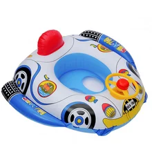 Детская защита окружающей среды ПВХ толстый надувной мультфильм младенец плавательный кольцо рулевое колесо водная Игрушка Лодка