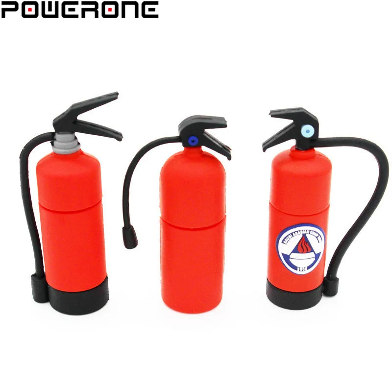 POWEONE мультяшный Огнетушитель флеш накопитель 4 ГБ 8 16 32 64 противопожарный usb флешки