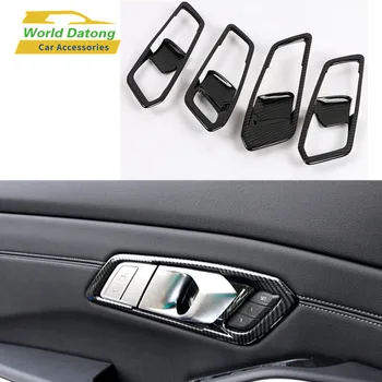 

Carbon fiber Styling Interior Door Handle Cover and Bowl Insert Frame Panel 4pcs for BMW 3 Series G20 G28 2019 2020