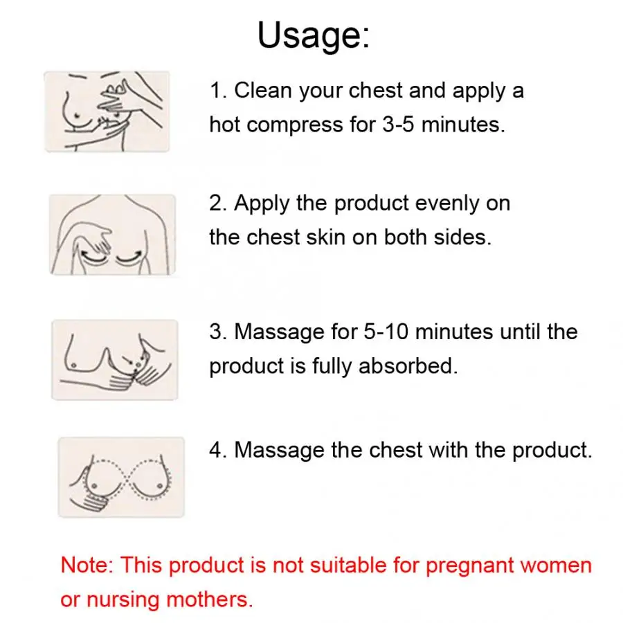 Крем для увеличения груди 50 г, питательный крем для увеличения груди, крем для ухода за грудью для женщин