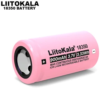 

Liitokala New ICR 18350 900mAh power rechargeable lithium battery 3.7V 8A power for E-cigarette flashlight
