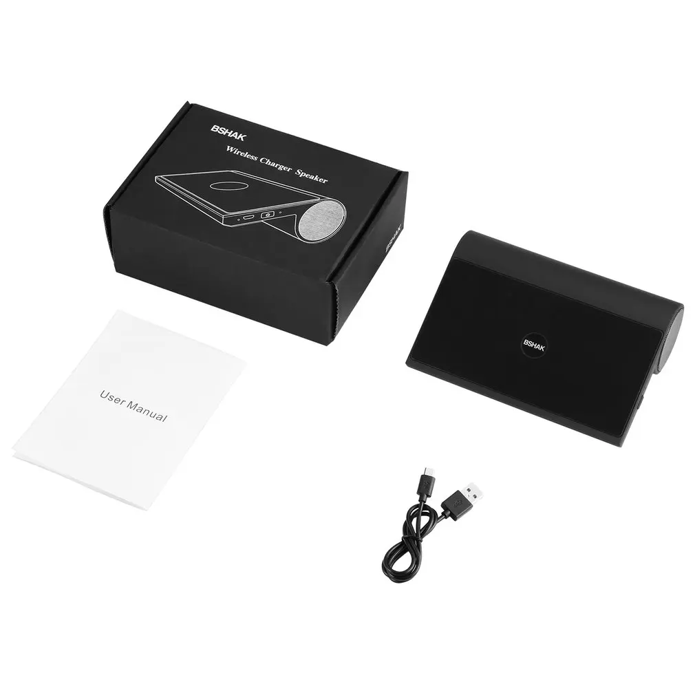 

A19 Portable Home USB Wireless Charging Speaker Bluetooth 4.0 with Microphone Fast Charge Dual Speakers for Smart Phone