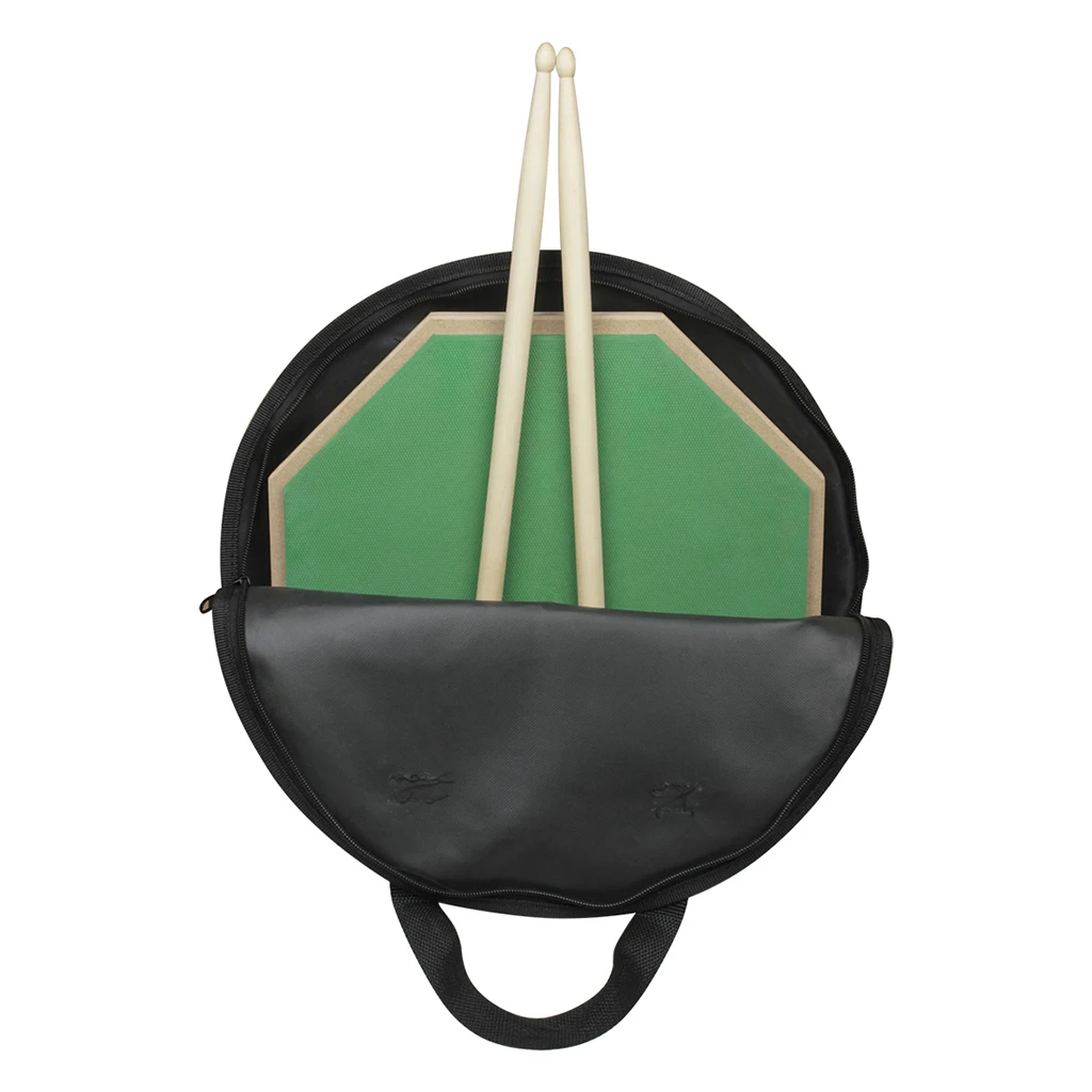 

12 Inch Silent Drum Pad, Dumb Drum Beginner Rubber Practice Pad, with Drum Sticks (12 Inch, Green)