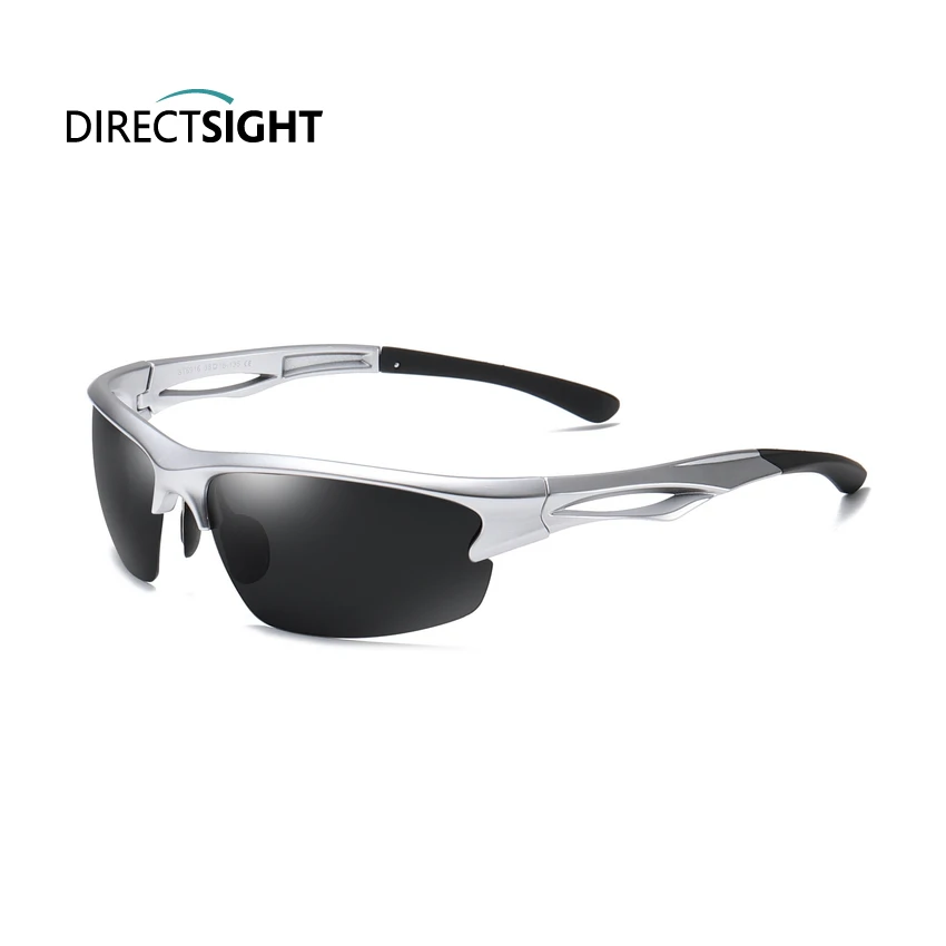 MAGICSTONE прямые солнцезащитные очки с яркой серебристой оправой, однотонные серые линзы E9323