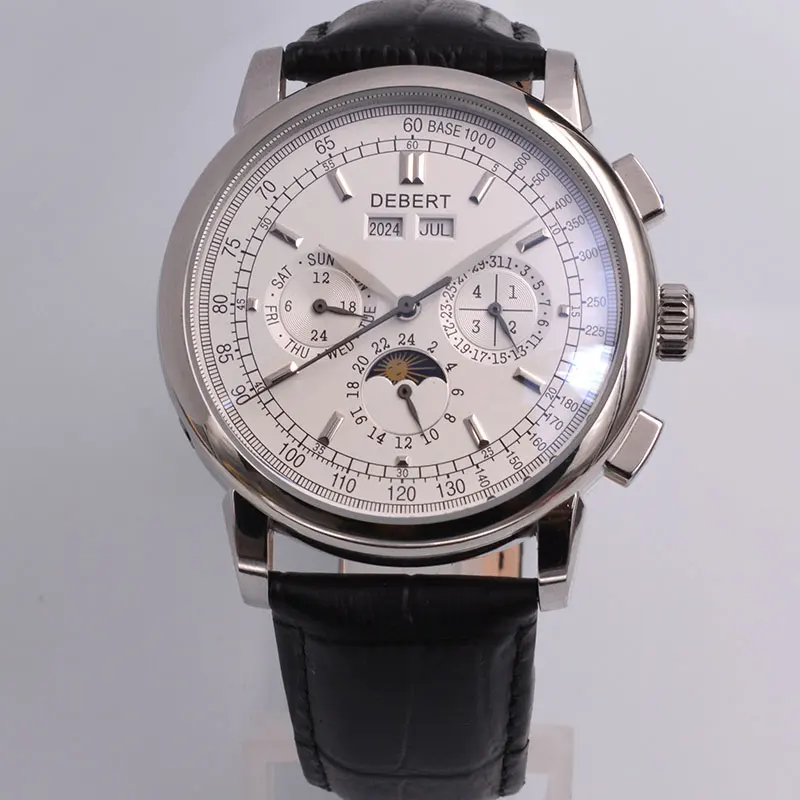Relogio prova de agua автоматические механические часы мужские механические montre homme 316L нержавеющая сталь Луна Phase6015