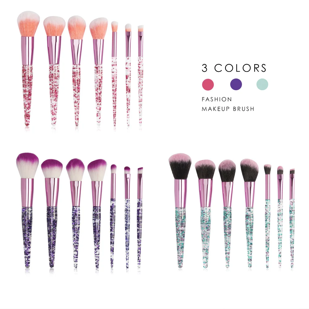 

7Pcs Makeup Brushes Set Diamond Crystal Brush Set Foundation Blush Brush Powder Blending Eyeshadow Beauty Make Up Brush Tool Kit