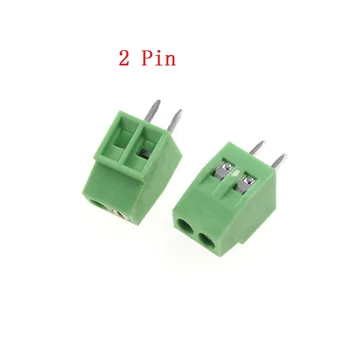 

500pcs 0.10" 2.54 mm Pitch 2 position Connector Clamping Screw Terminal Blocks Side Wire Entry to Board Horizontal PCB 2 Pole