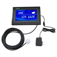 Grande gama de 7 polegadas tela colorida display instrumento iluminação transmissor rs485 sensor de comunicação luminância medidor illuminanc
