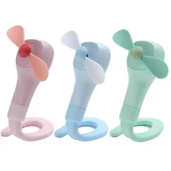 

USB Portable Rechargeable Fan Small Handheld Fan Mini Desktop Stand Windable Hanging Wrist Fan for Baby Stroller Outdoor